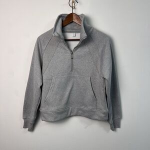 Women's Laslulu 1/4 Zip Gray Sweatshirt Size Medium